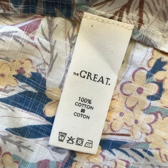 The Great Pastoral Tiered Maxi Skirt Womens 2 Small Blue Yellow Canopy Leaf - Picture 7 of 14